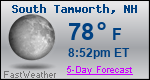 Weather Forecast for South Tamworth, NH