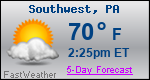 Weather Forecast for Southwest, PA