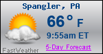 Weather Forecast for Spangler, PA