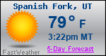 Weather Forecast for Spanish Fork, UT