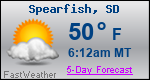 Weather Forecast for Spearfish, SD