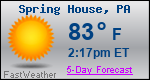 Weather Forecast for Spring House, PA
