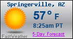 Weather Forecast for Springerville, AZ