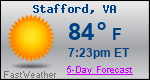 Weather Forecast for Stafford, VA