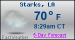 Weather Forecast for Starks, LA