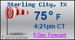 Weather Forecast for Sterling City, TX
