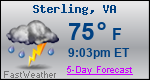 Weather Forecast for Sterling, VA