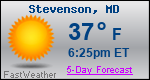 Weather Forecast for Stevenson, MD