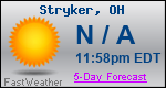 Weather Forecast for Stryker, OH