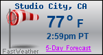 Weather Forecast for Studio City, CA