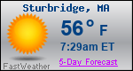 Weather Forecast for Sturbridge, MA