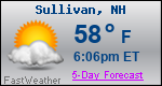 Weather Forecast for Sullivan, NH