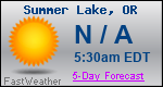 Weather Forecast for Summer Lake, OR