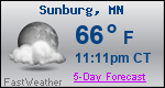 Weather Forecast for Sunburg, MN