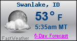 Weather Forecast for Swanlake, ID