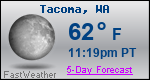 Weather Forecast for Tacoma, WA