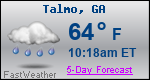Weather Forecast for Talmo, GA
