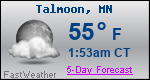 Weather Forecast for Talmoon, MN