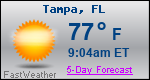 Weather Forecast for Tampa, FL