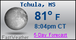 Weather Forecast for Tchula, MS
