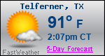 Weather Forecast for Telferner, TX