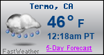Weather Forecast for Termo, CA