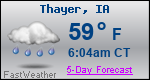 Weather Forecast for Thayer, IA
