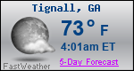 Weather Forecast for Tignall, GA