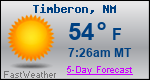Weather Forecast for Timberon, NM