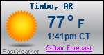 Weather Forecast for Timbo, AR