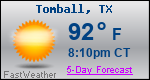 Weather Forecast for Tomball, TX