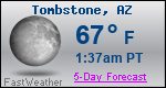 Weather Forecast for Tombstone, AZ