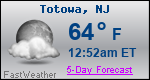 Weather Forecast for Totowa, NJ