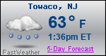 Weather Forecast for Towaco, NJ