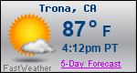Weather Forecast for Trona, CA