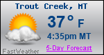 Weather Forecast for Trout Creek, MT