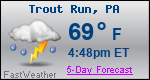 Weather Forecast for Trout Run, PA