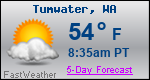Weather Forecast for Tumwater, WA