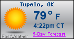 Weather Forecast for Tupelo, OK