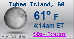Weather Forecast for Tybee Island, GA