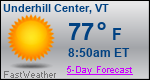 Weather Forecast for Underhill Center, VT