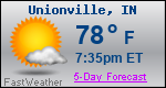Weather Forecast for Unionville, IN