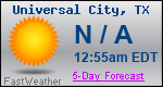 Weather Forecast for Universal City, TX