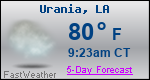 Weather Forecast for Urania, LA