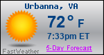 Weather Forecast for Urbanna, VA