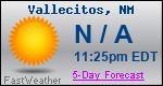 Weather Forecast for Vallecitos, NM