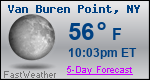 Weather Forecast for Van Buren Point, NY