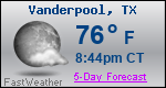 Weather Forecast for Vanderpool, TX