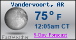 Weather Forecast for Vandervoort, AR