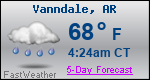Weather Forecast for Vanndale, AR